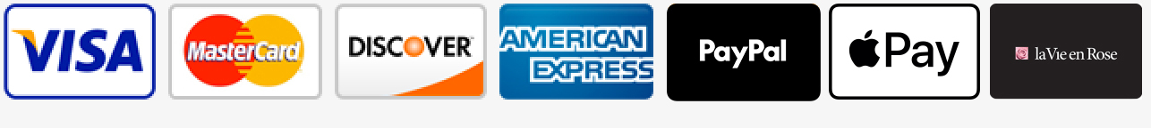 Methods of payment: Visa, Master Card, Discover, American Express
