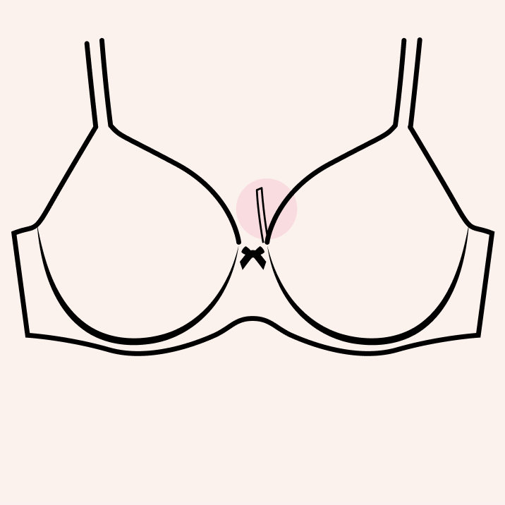 Armature per&ccedil;ant le tissu d'un soutien-gorge