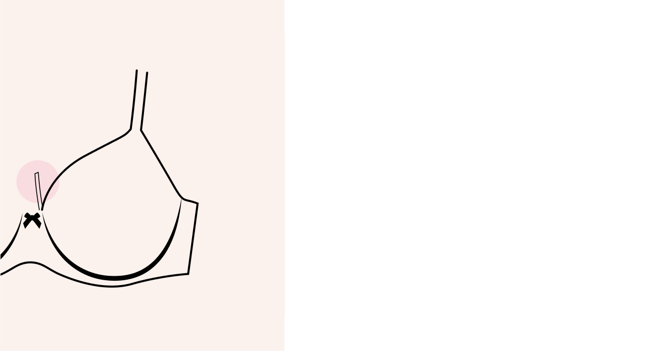 Armature per&ccedil;ant le tissu d'un soutien-gorge