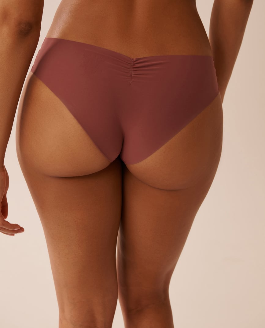 Dark pink Be free panties seen from behind.