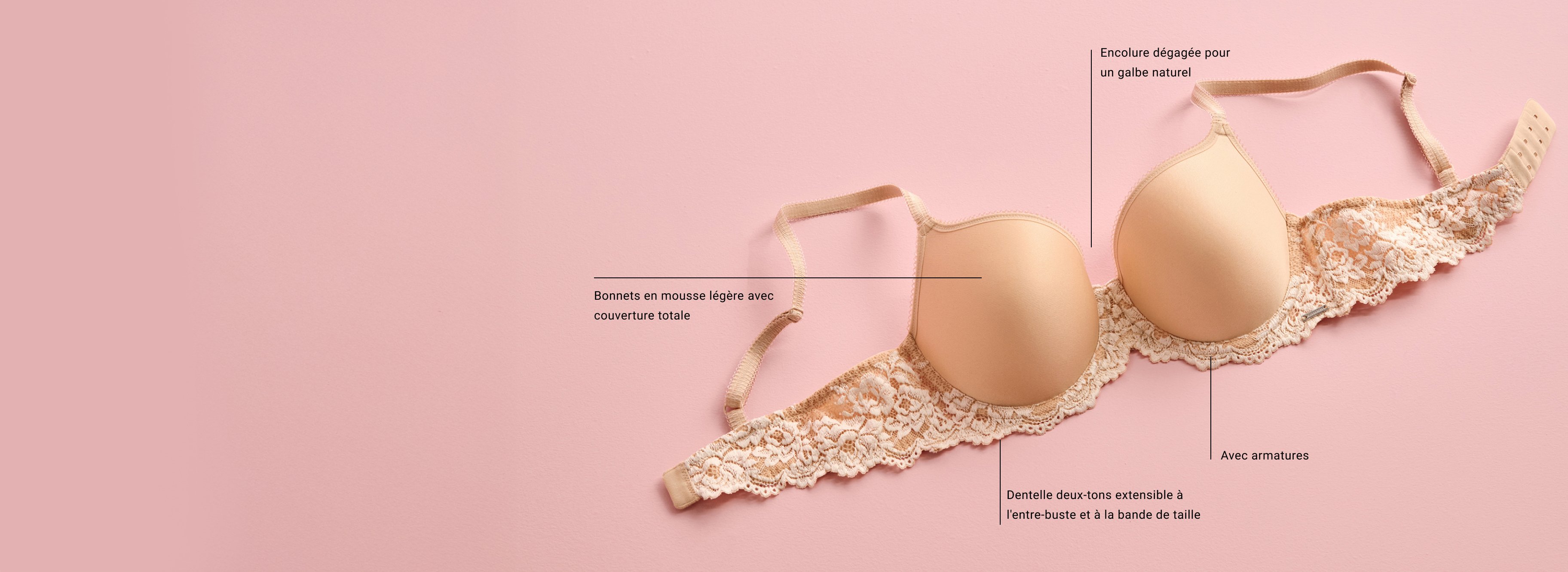 Soutien-gorge contour beige