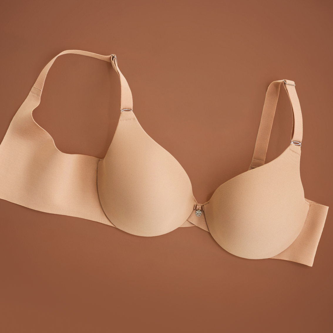Beige sleek back bra