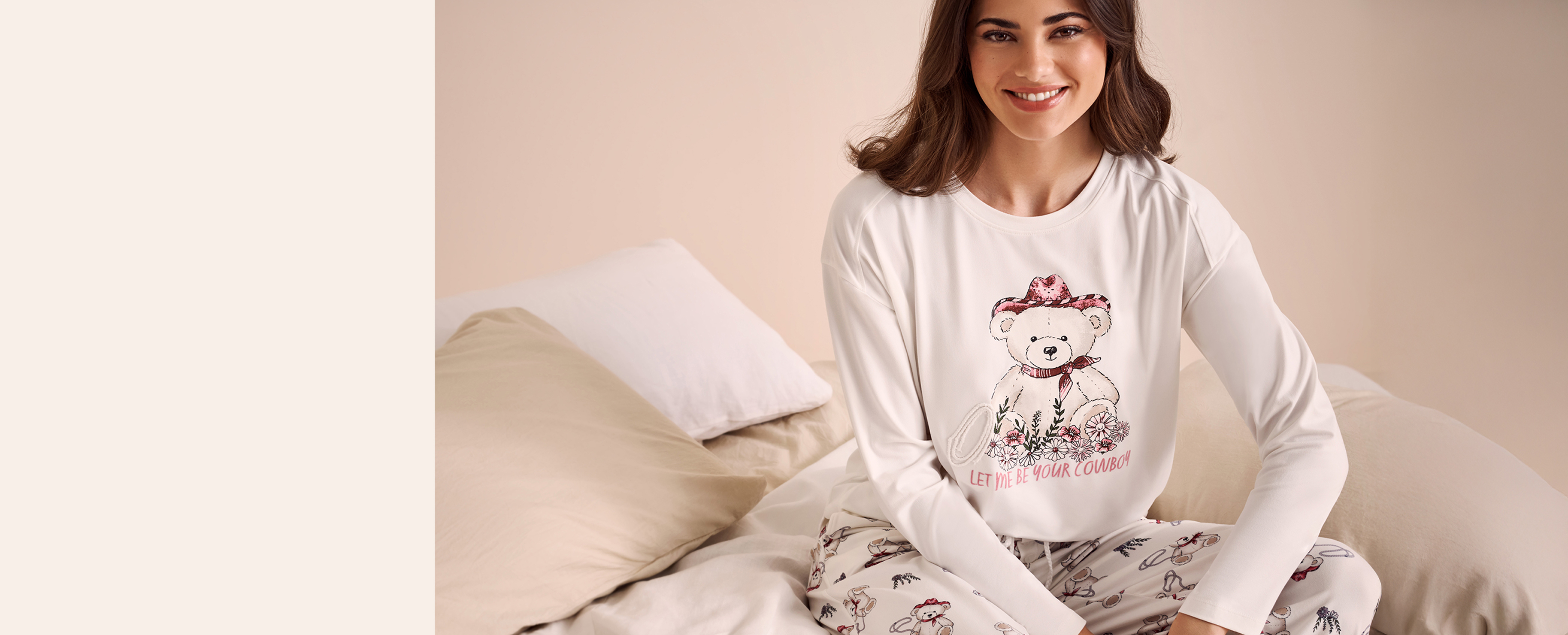 Model wearing soft pajama
