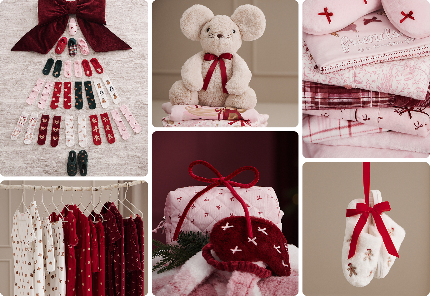 Set of accessories and pajamas from the Holiday Collection