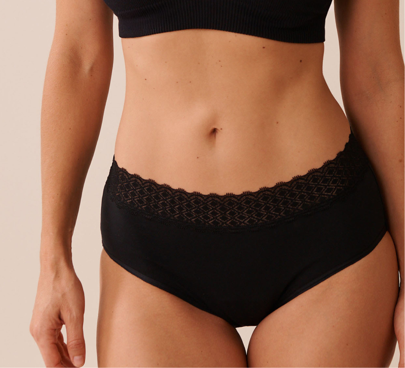 Culotte menstruelle anti-fuite noire