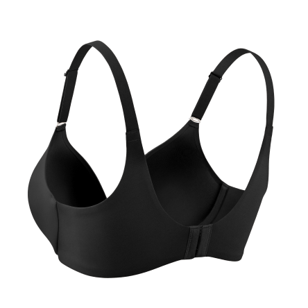 Black lightly lined sleek back bra