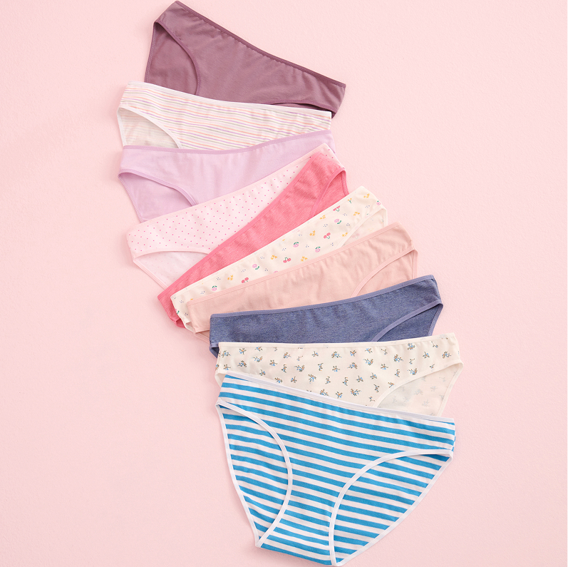 A variety of panties in different patterns and colors