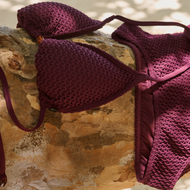Burgundy crochet bikini