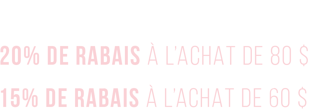 25% Off When You Spend $100 or More 20% Off When You Spend $80 15% Off When You Spend $60