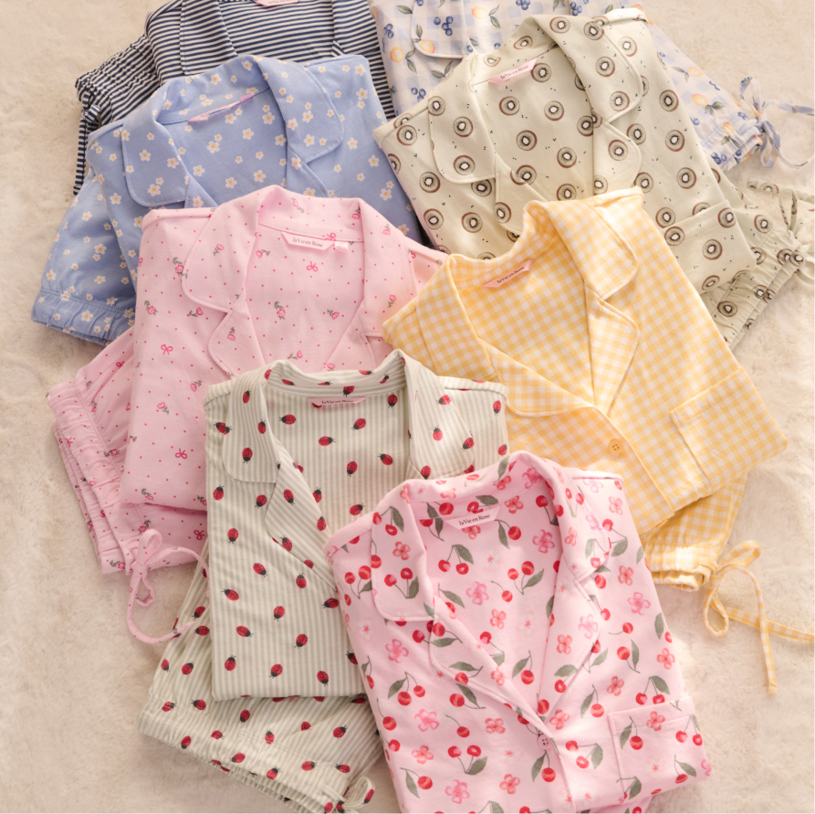 Pyjamas d'&eacute;t&eacute; aux couleurs et aux motifs vari&eacute;s