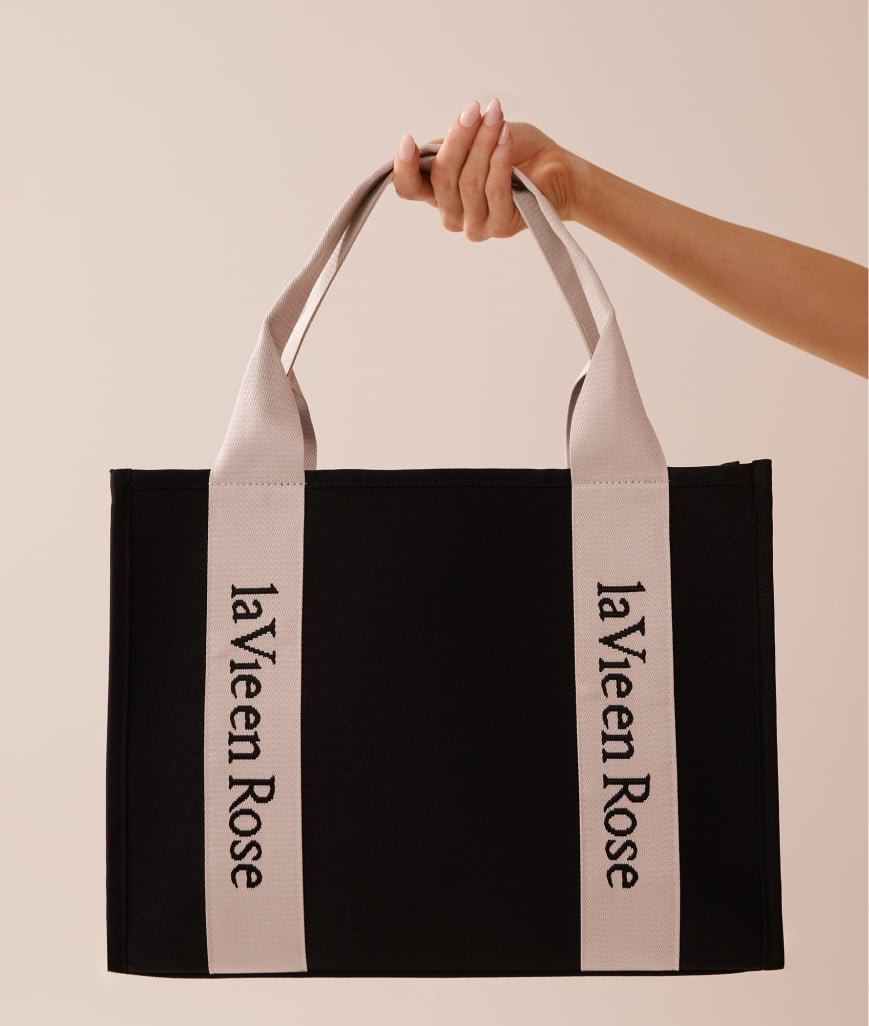Black la Vie en Rose Tote Bag