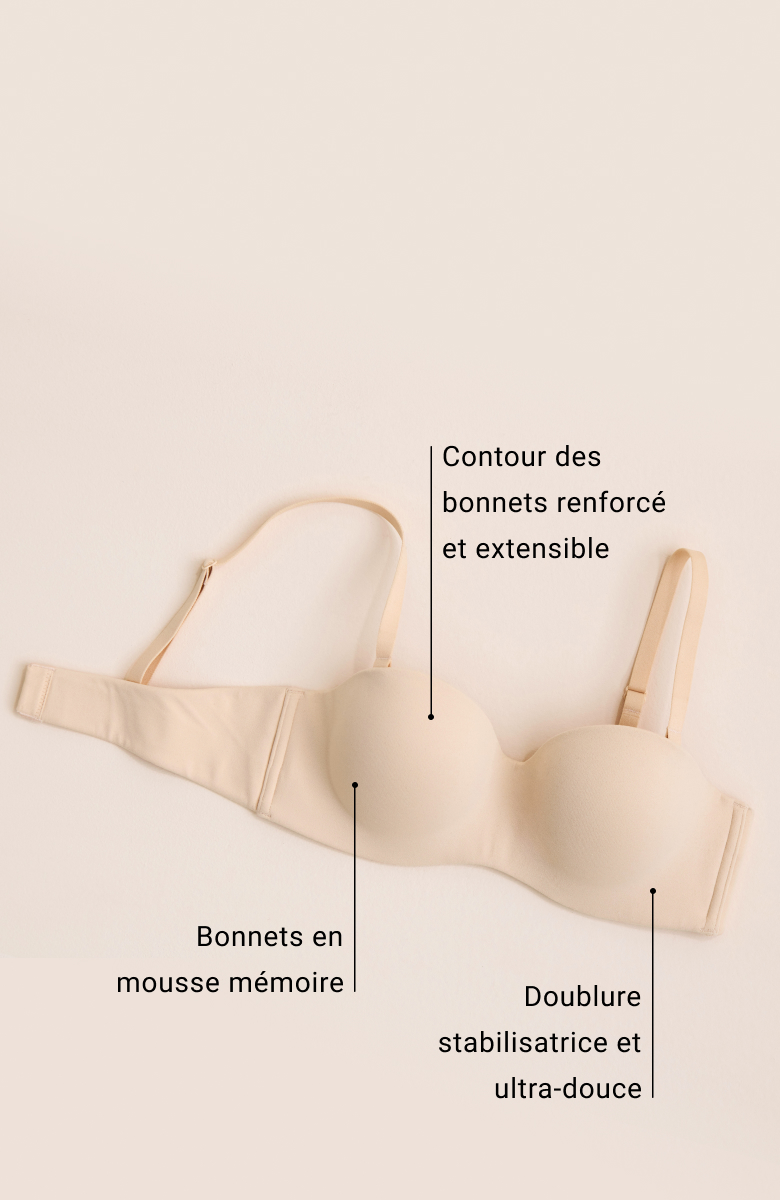Soutien-gorge en mousse m&eacute;moire convertible