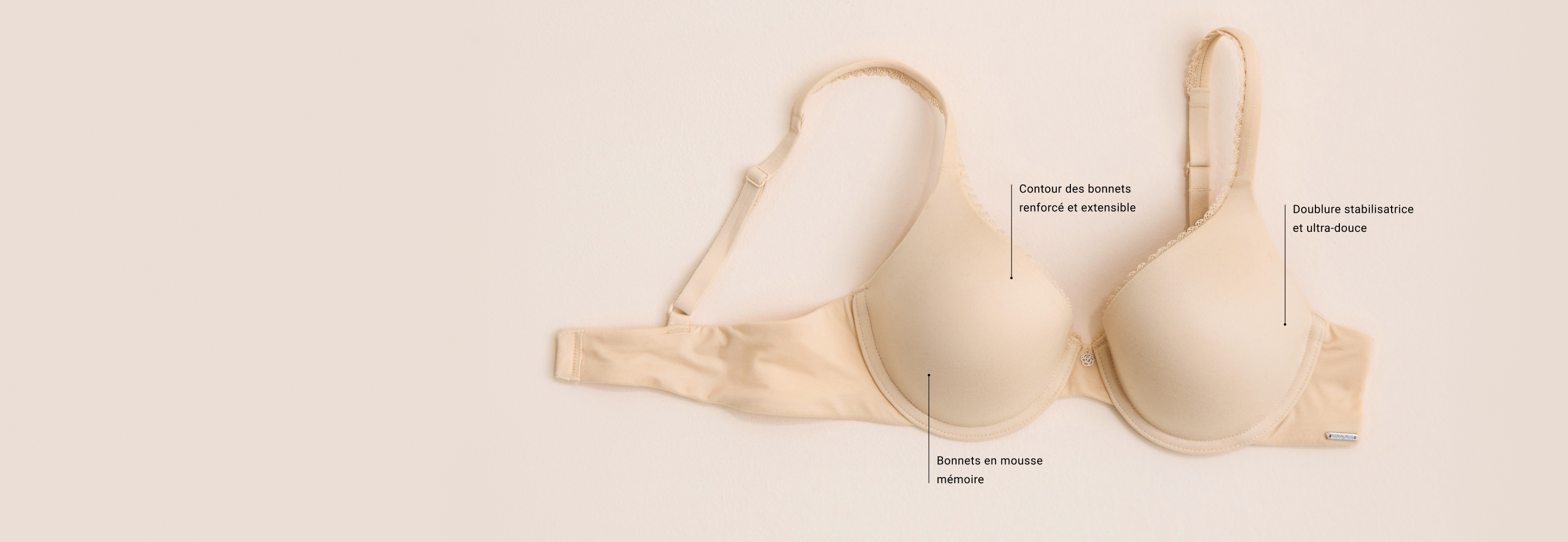 Soutien-gorge en mousse m&eacute;moire convertible