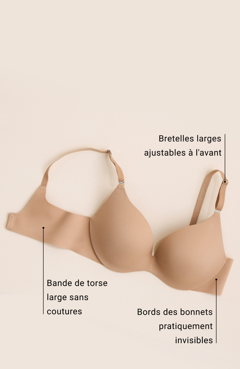 Soutien-gorge dos lisse beige
