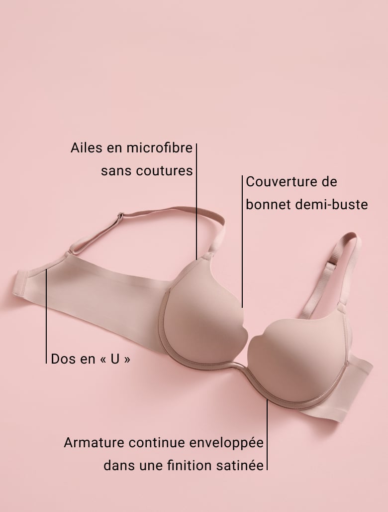 soutien-gorge ondulé de couleur ombre grise posé