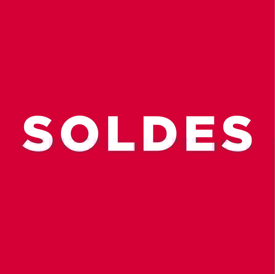 White SALE text centered on a red background