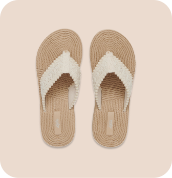 White beach sandals