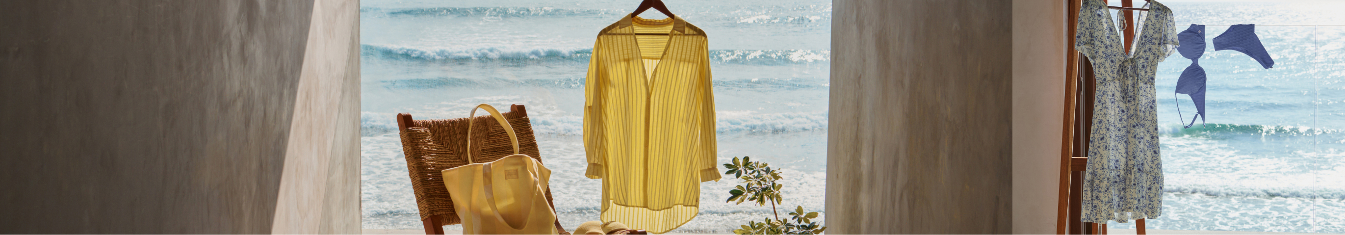 Model wearing a white textured tankini and matching swim bottoms.