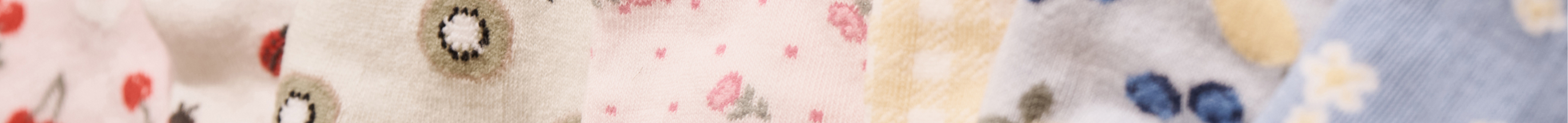 A close-up of the different patterns on the matching socks