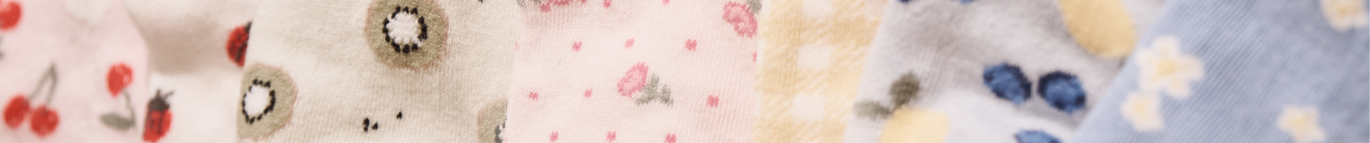 A close-up of the different patterns on the matching socks