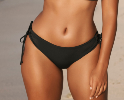 Brown textured swimsuit bottom