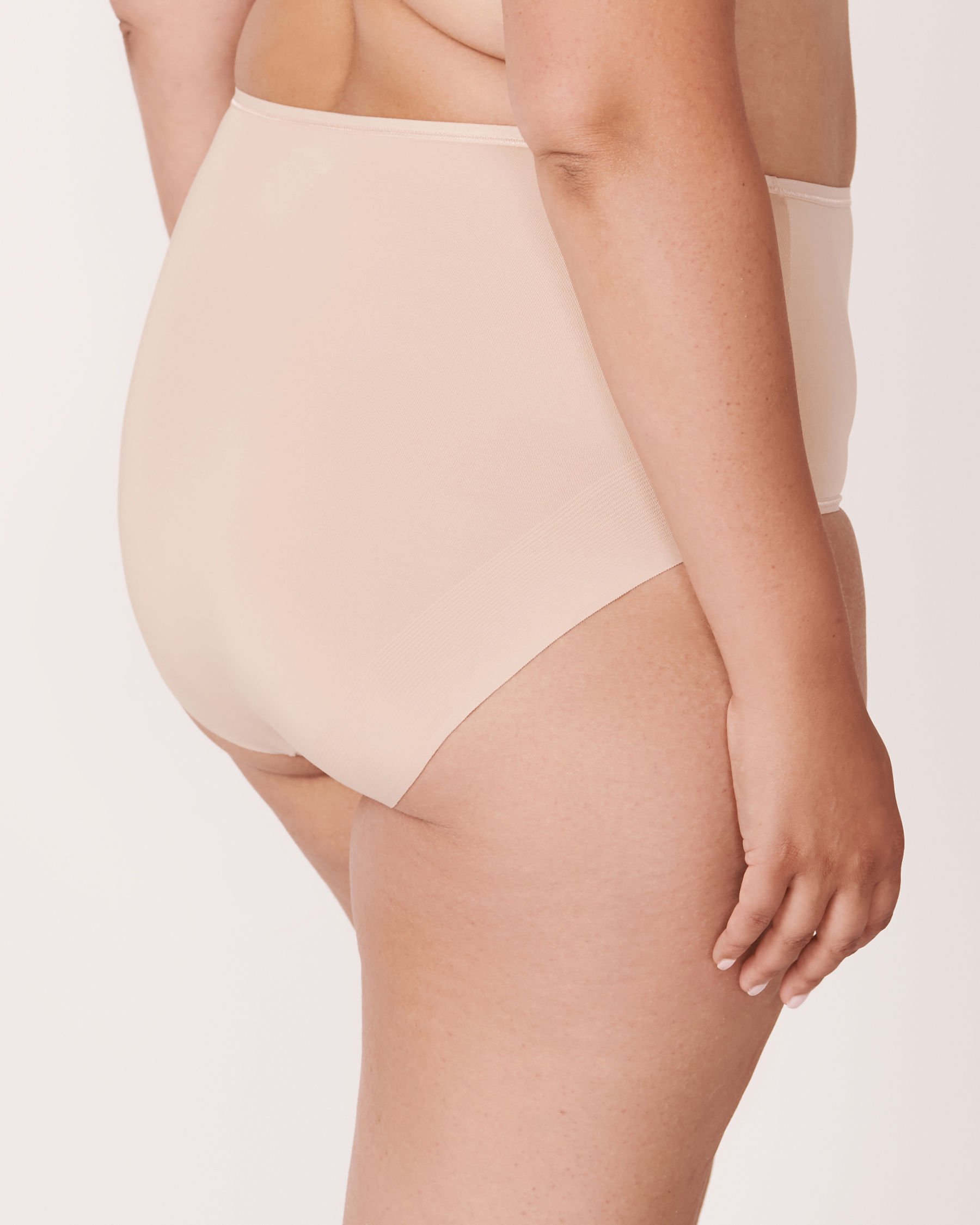 LA VIE EN ROSE Microfiber Sleek Back High Waist Bikini Panty Latte 169-122-1-00 - View5