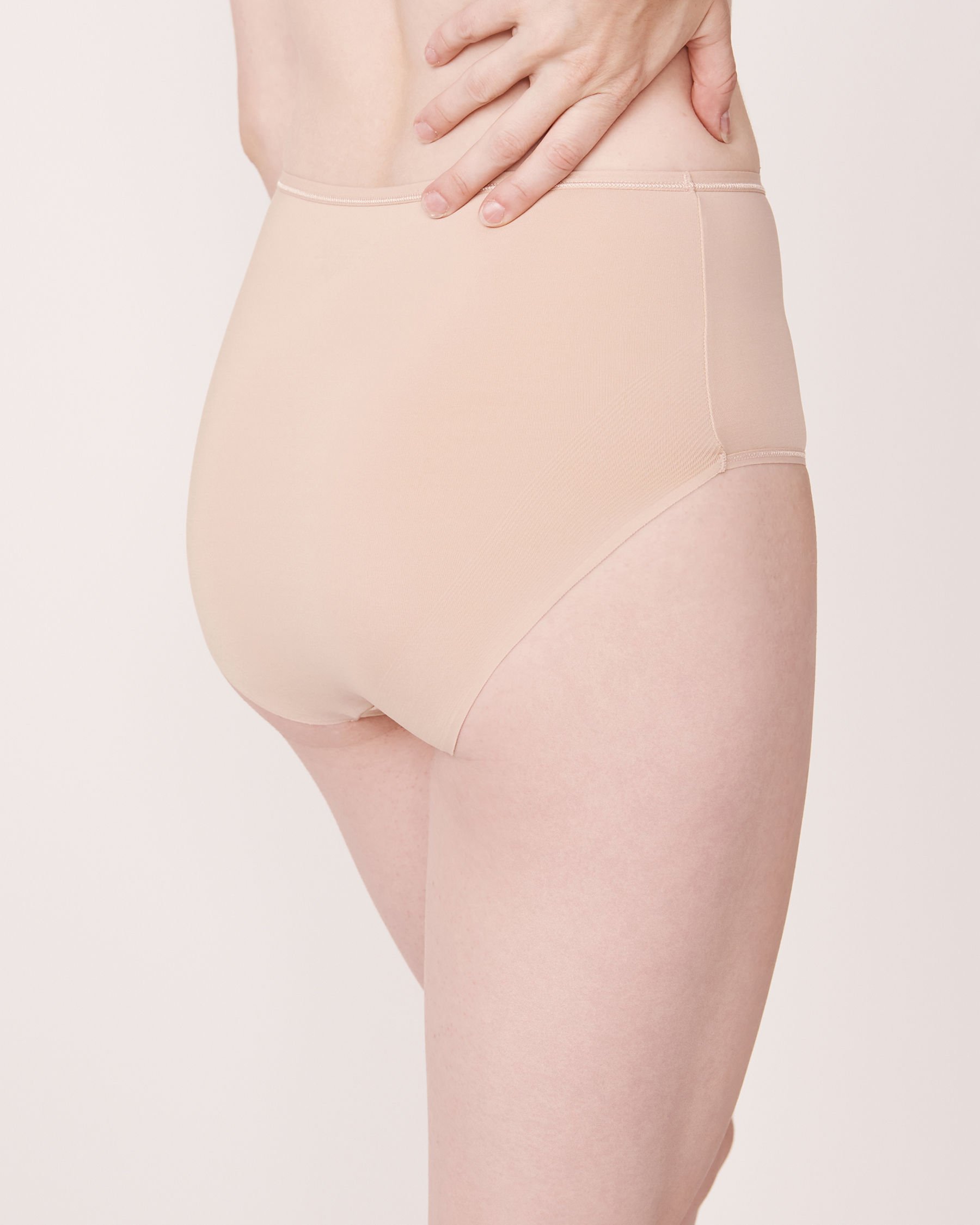 LA VIE EN ROSE Microfiber Sleek Back High Waist Bikini Panty Latte 169-122-1-00 - View2