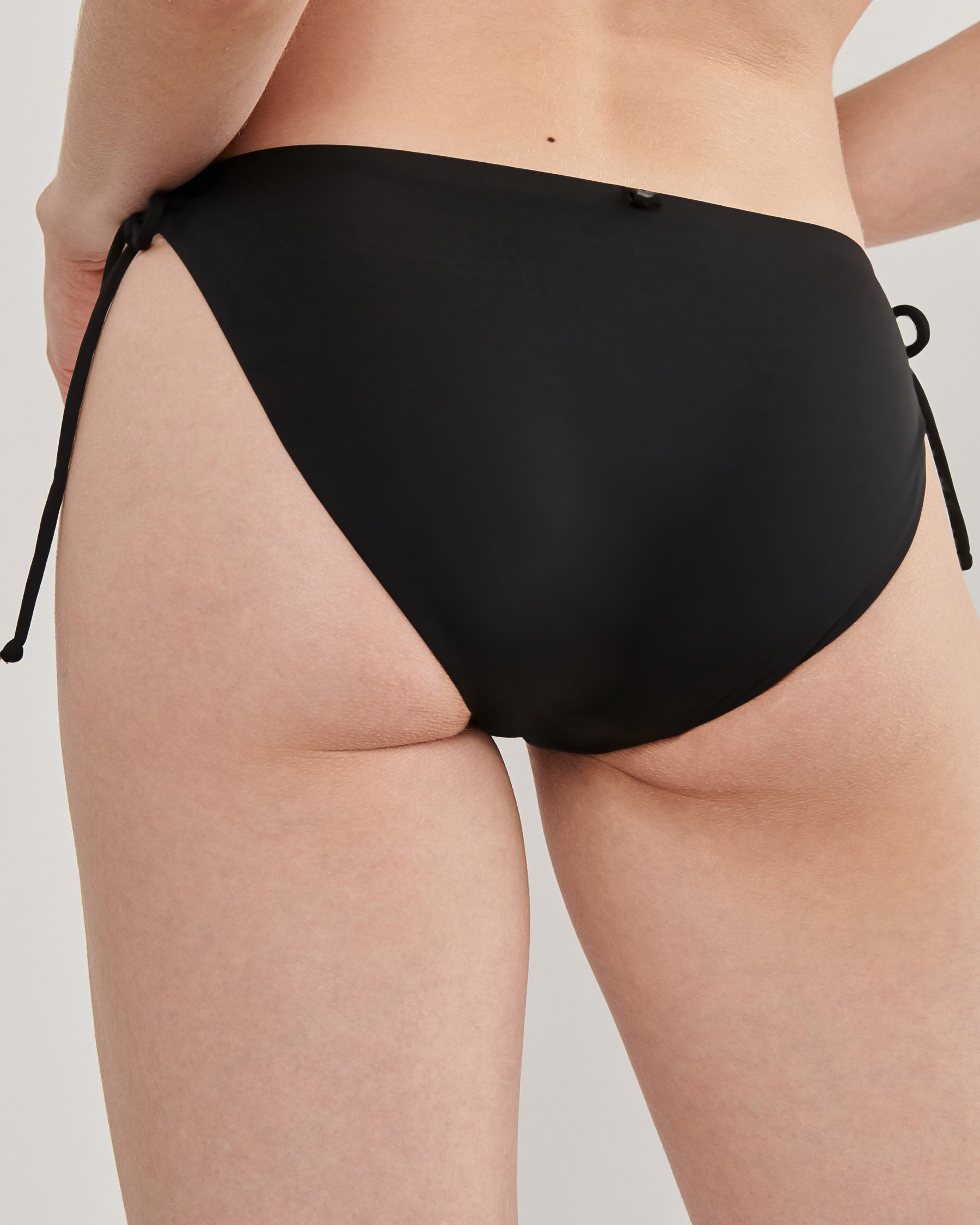 LA VIE EN ROSE AQUA BLACK Side Ties Bikini Bottom Black 799-692-1-00 - View2