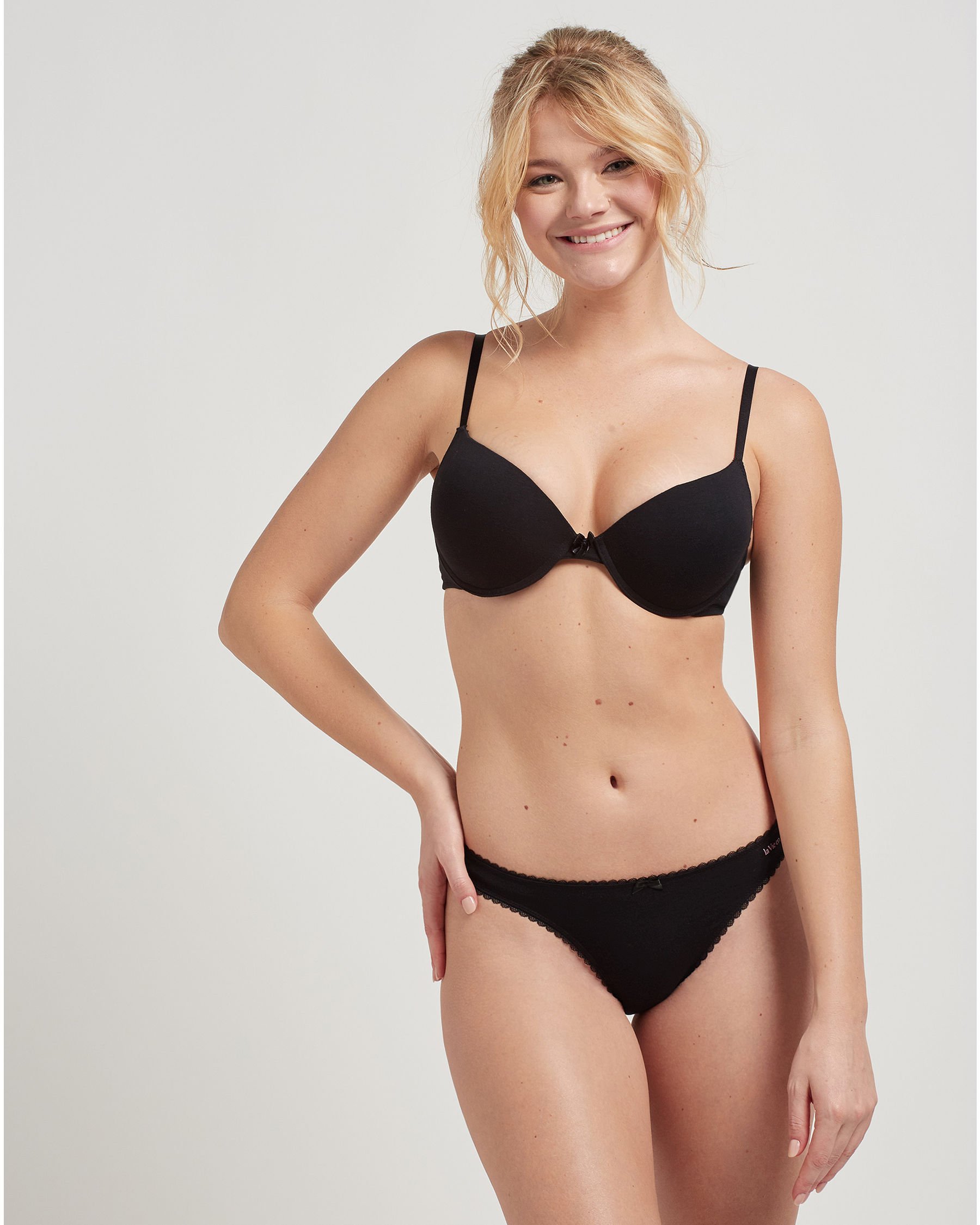 LA VIE EN ROSE Push-up Cotton Bra Black 558-115-0-00 - View1