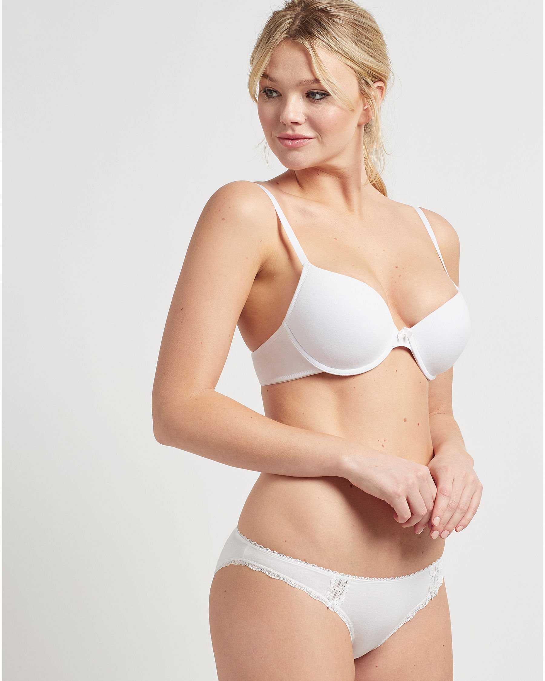 LA VIE EN ROSE Push-up Cotton Bra White 558-115-0-00 - View3