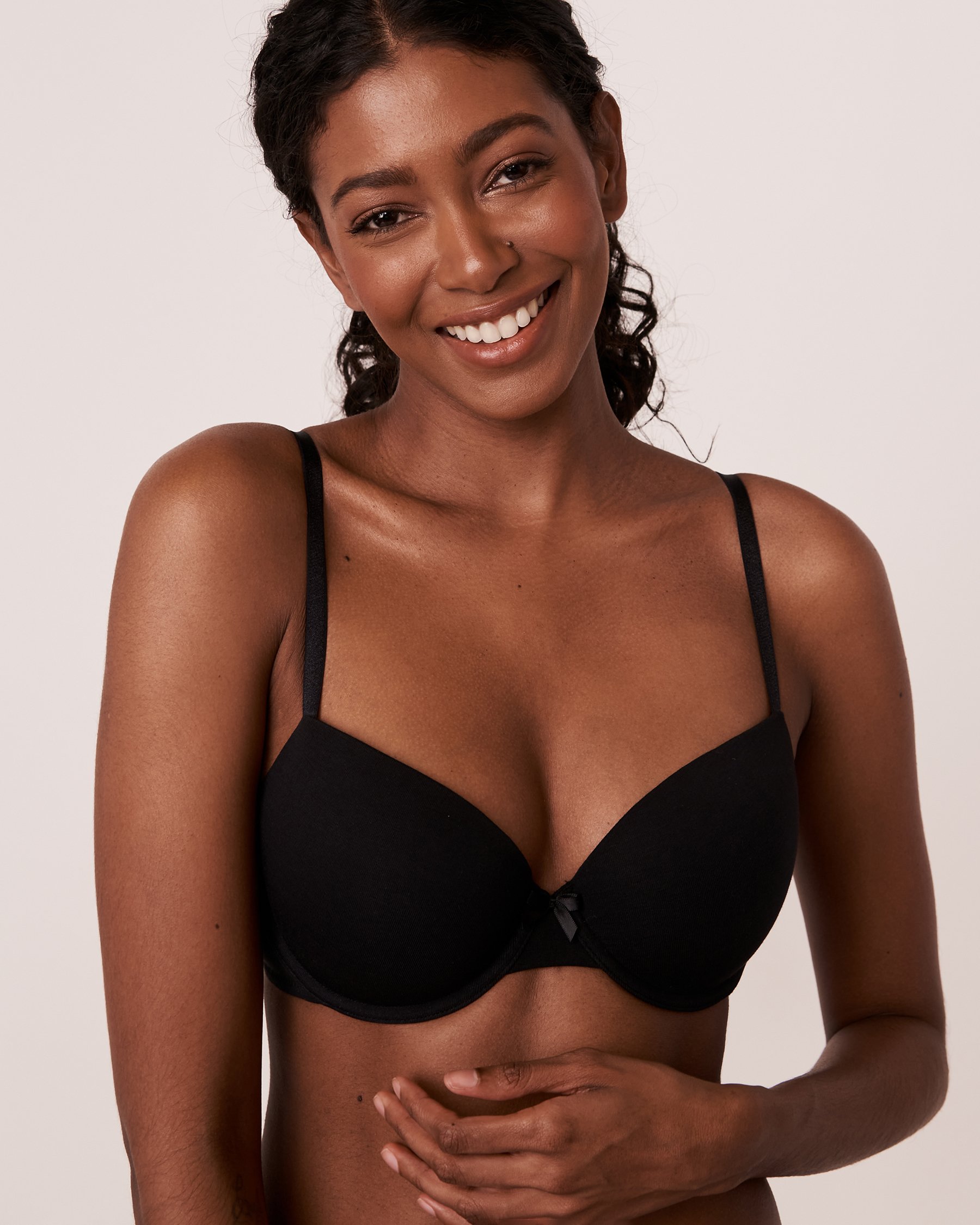 LA VIE EN ROSE Soutien-gorge doublure légère en coton Noir 10200011 - View1