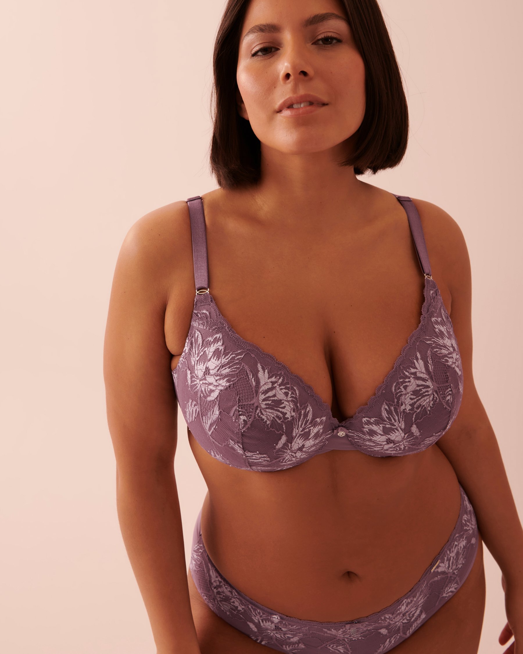 LA VIE EN ROSE Lightly Lined Sleek Back Bra Orchid hush 10200301 - View3