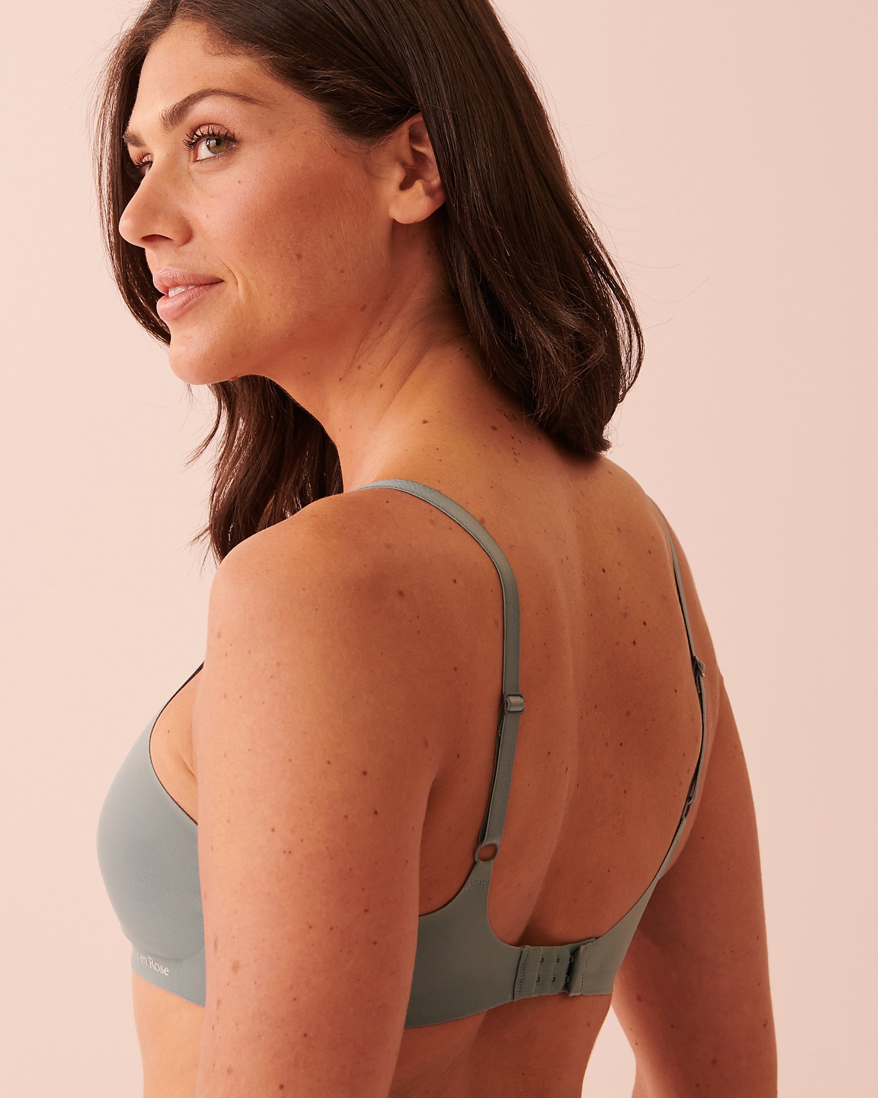 LA VIE EN ROSE Push-up Lounge Bralette Mist blue 10300115 - View2