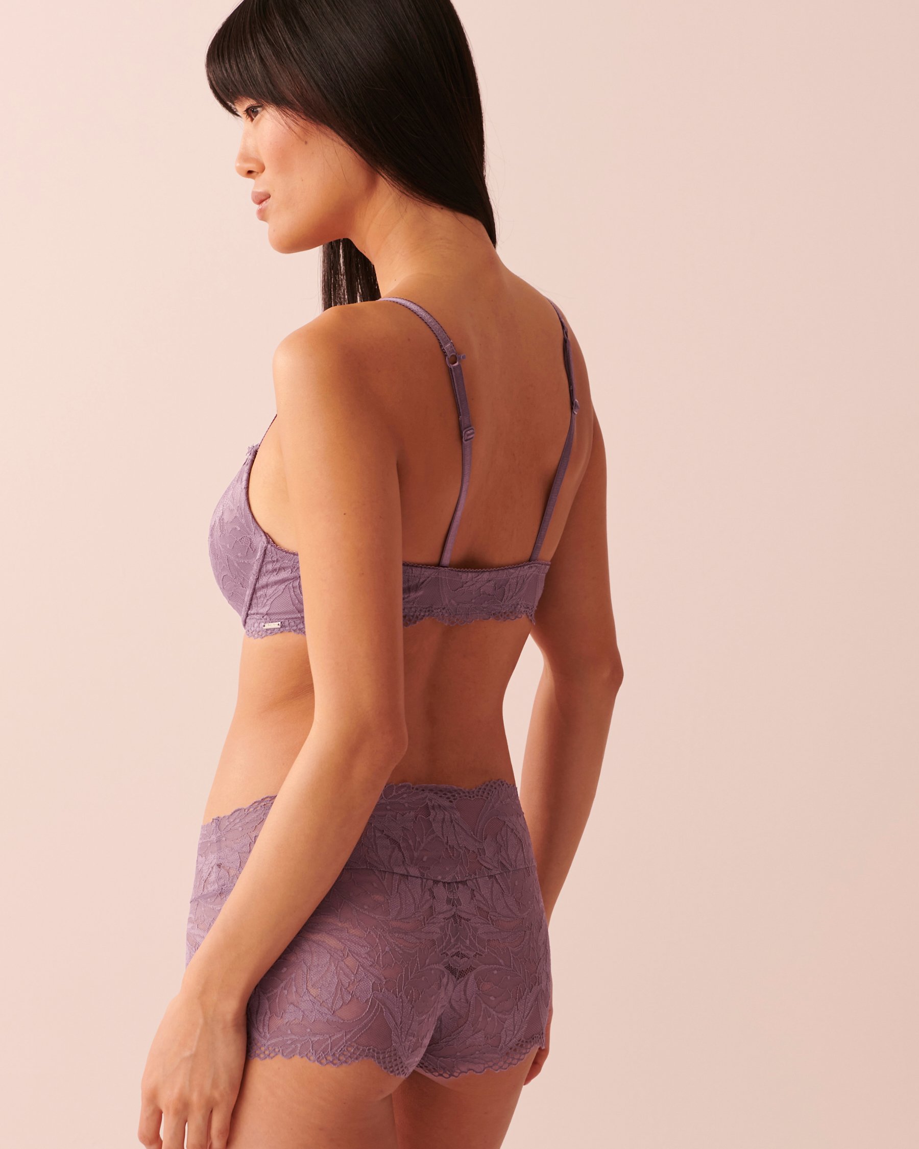 LA VIE EN ROSE Push-up Front Closure Demi Bra Mauve 10300108 - View2