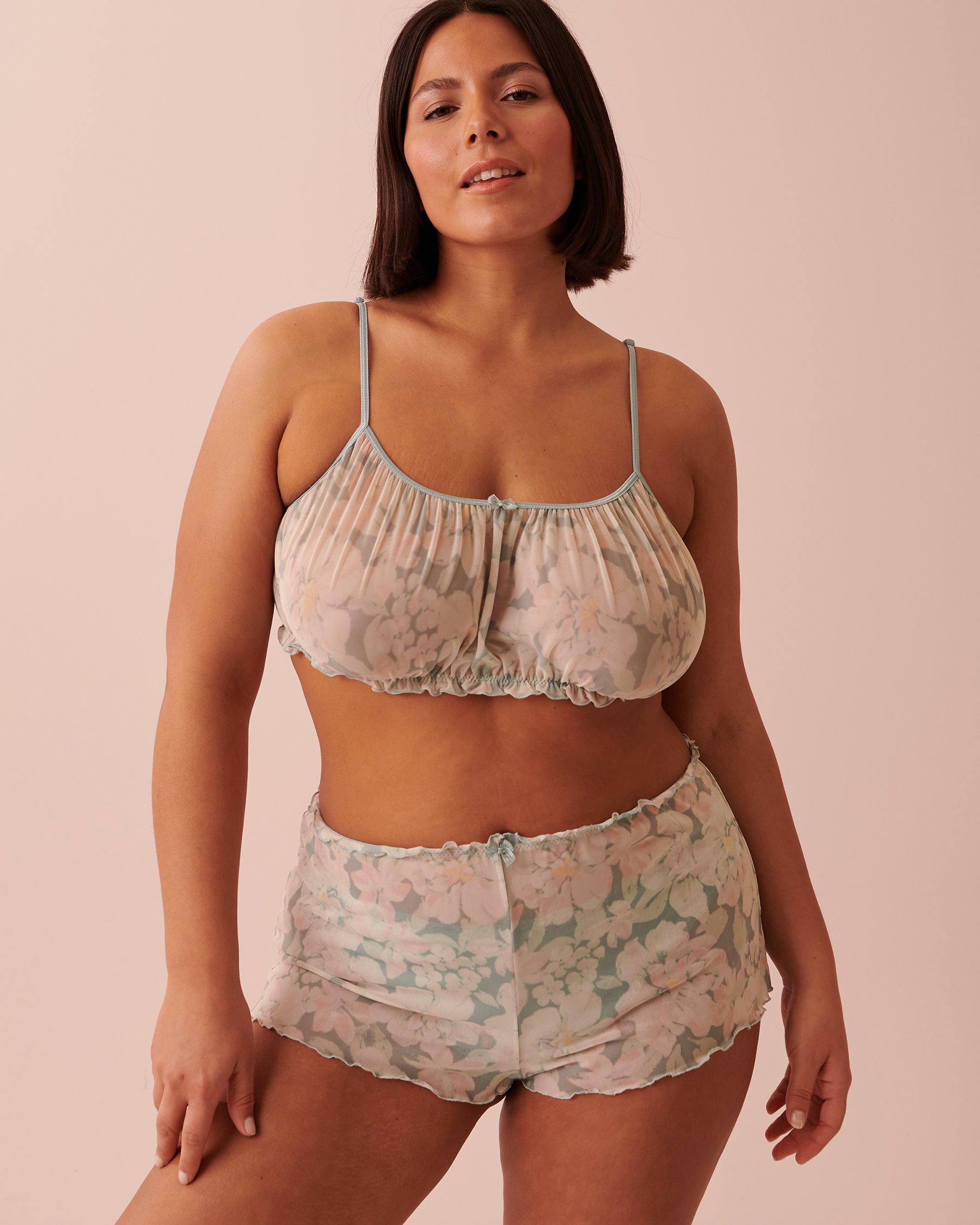 LA VIE EN ROSE Mesh 2-piece Set Flourishing garden 60400025 - View6