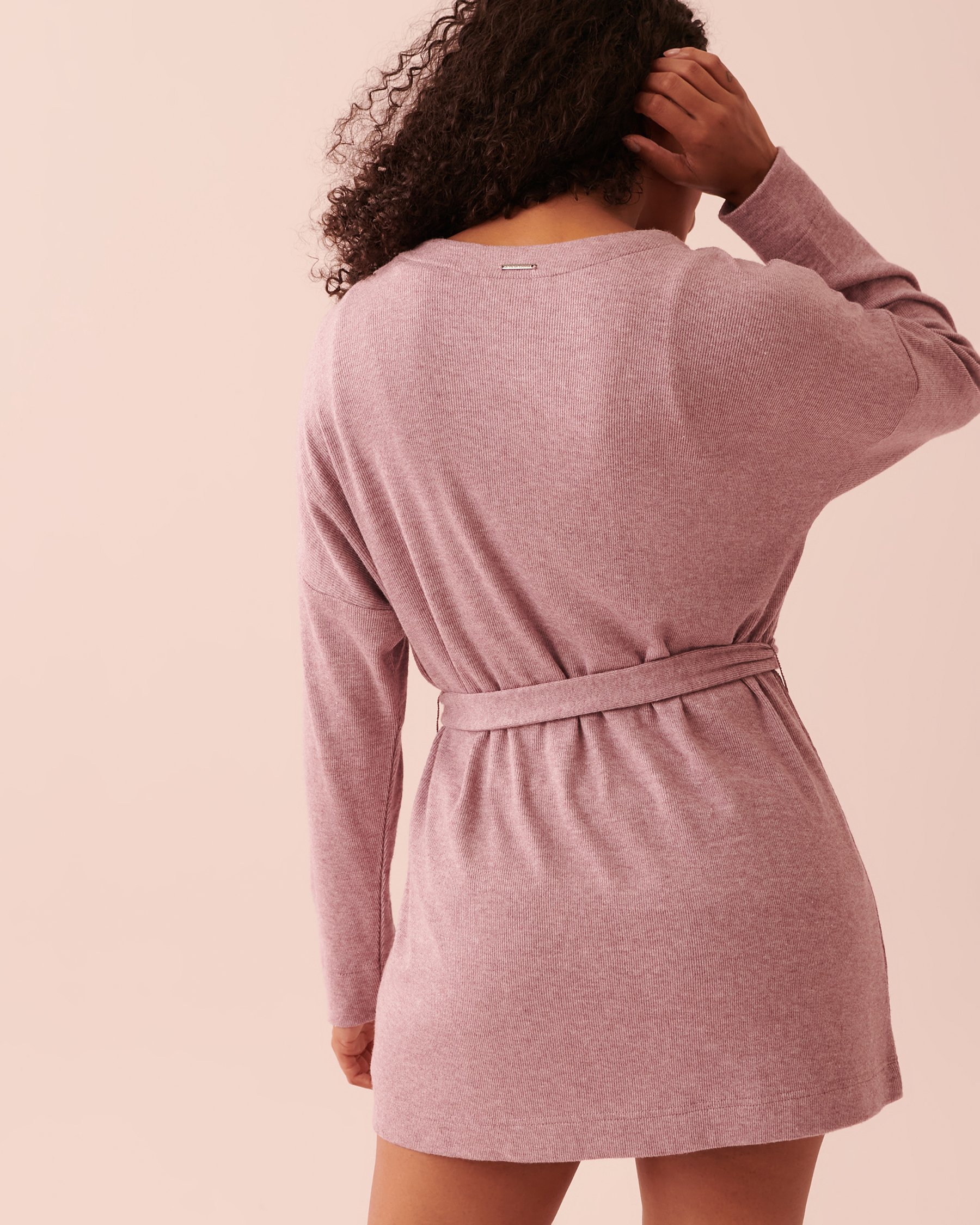 LA VIE EN ROSE Ribbed Kimono Mauve mix 50500008 - View3