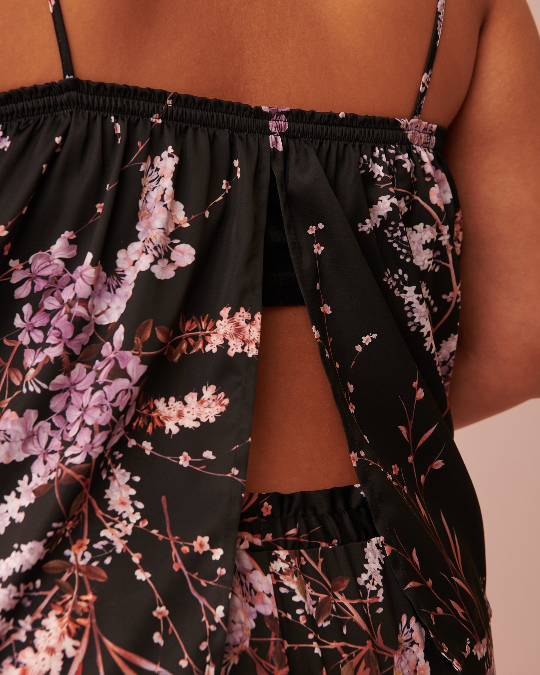 LA VIE EN ROSE Satin Crop Cami Dawn forest 60100073 - View5