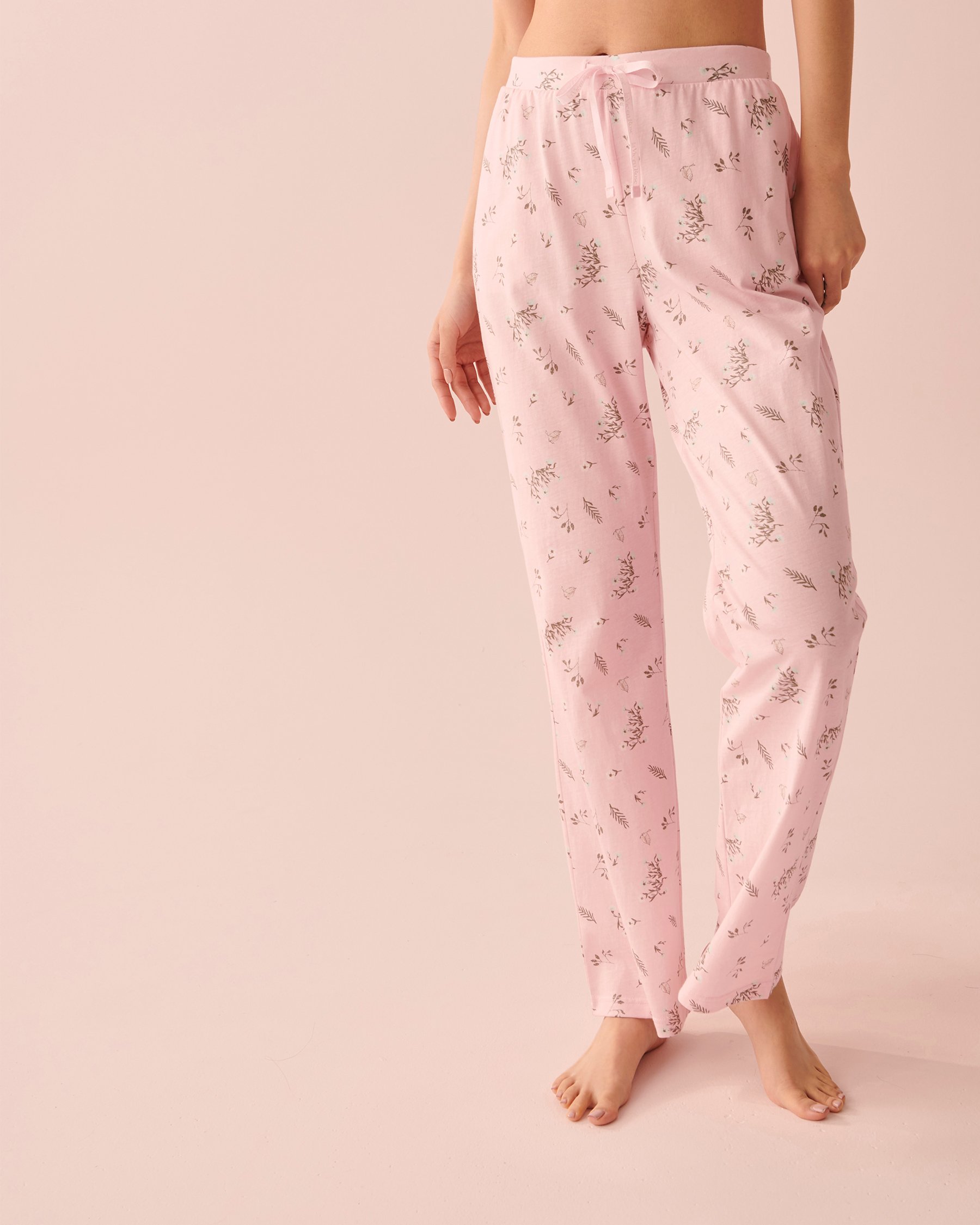 LA VIE EN ROSE Cotton Pyjama Pants Pink floral 40200464 - View1
