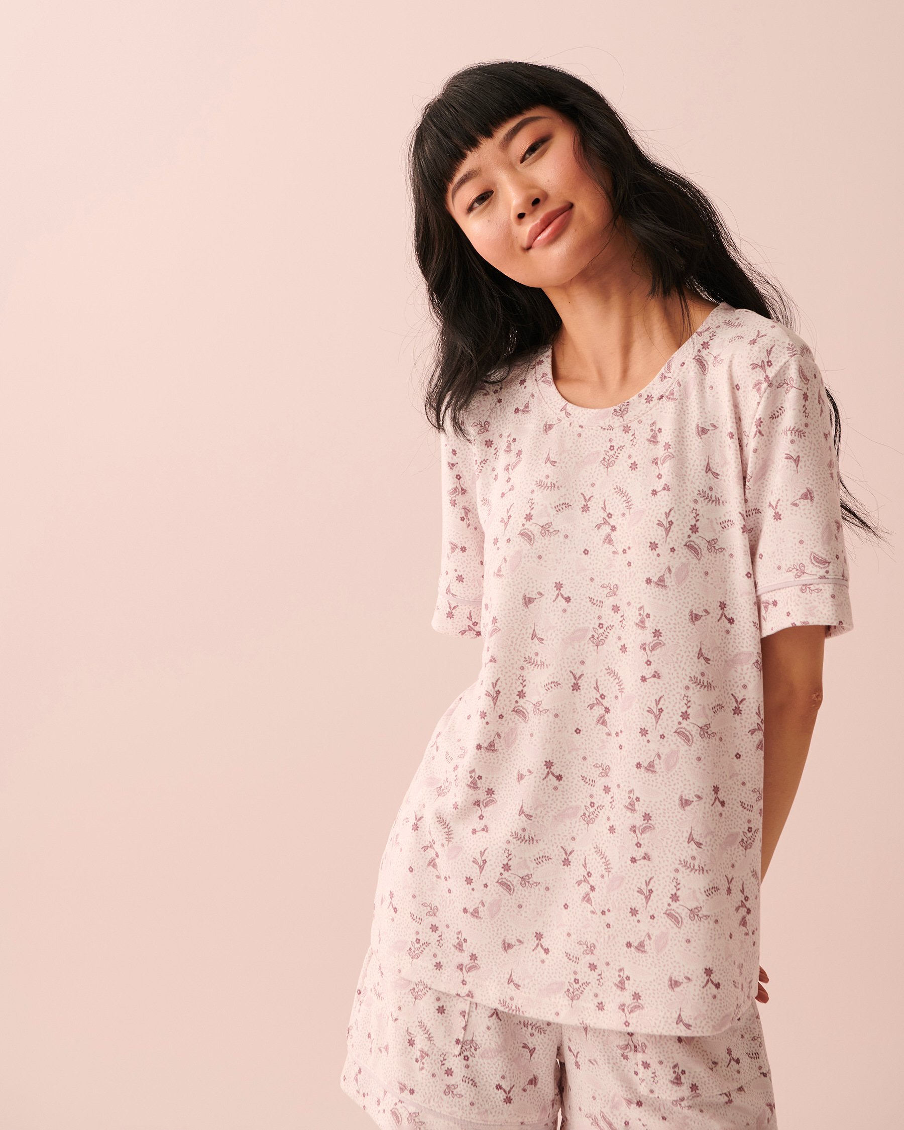 LA VIE EN ROSE T-shirt en tricot doux Fleurs bohémiennes 40100460 - View1