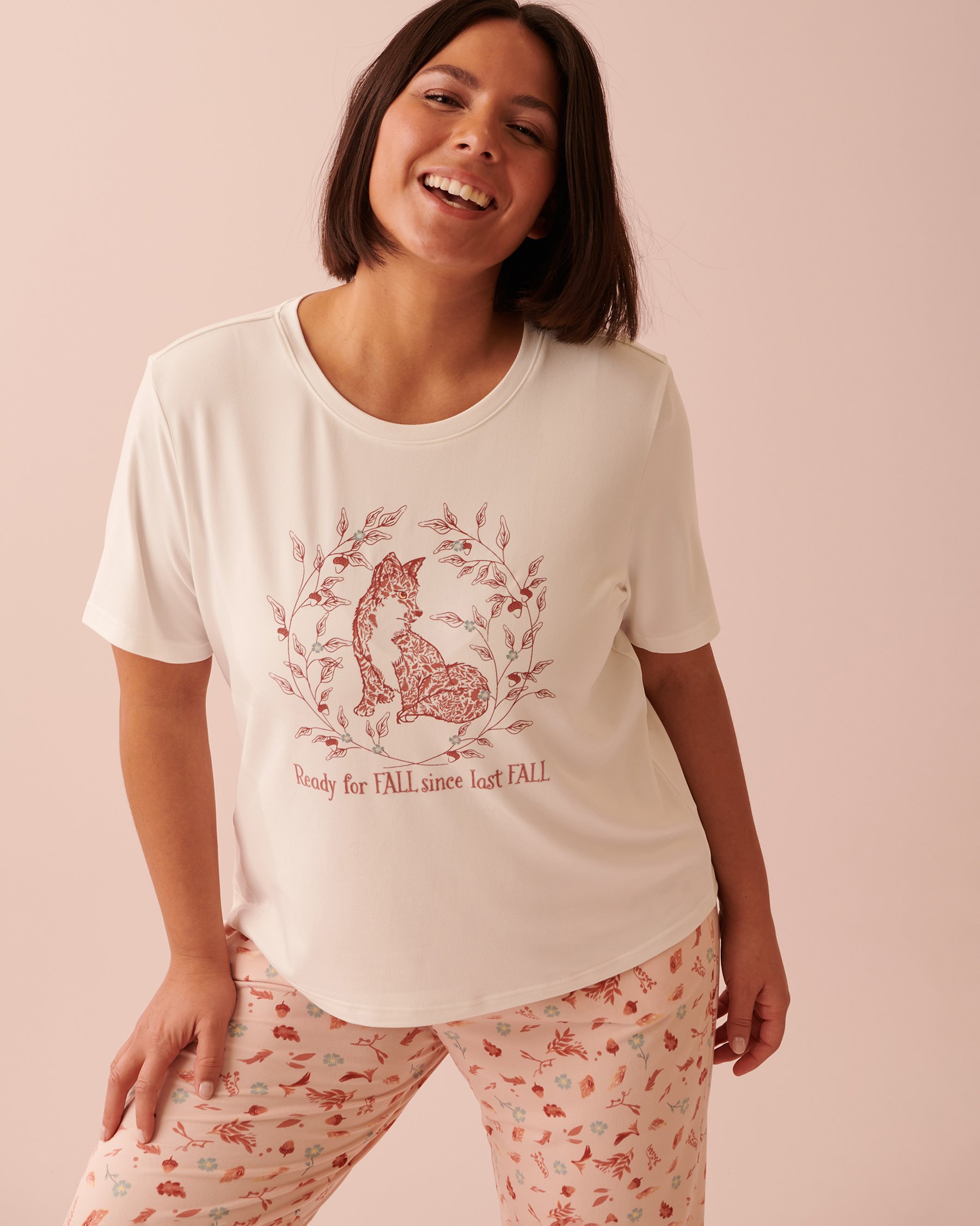 LA VIE EN ROSE Super Soft Crew Neck T-shirt Snow white 40100463 - View1