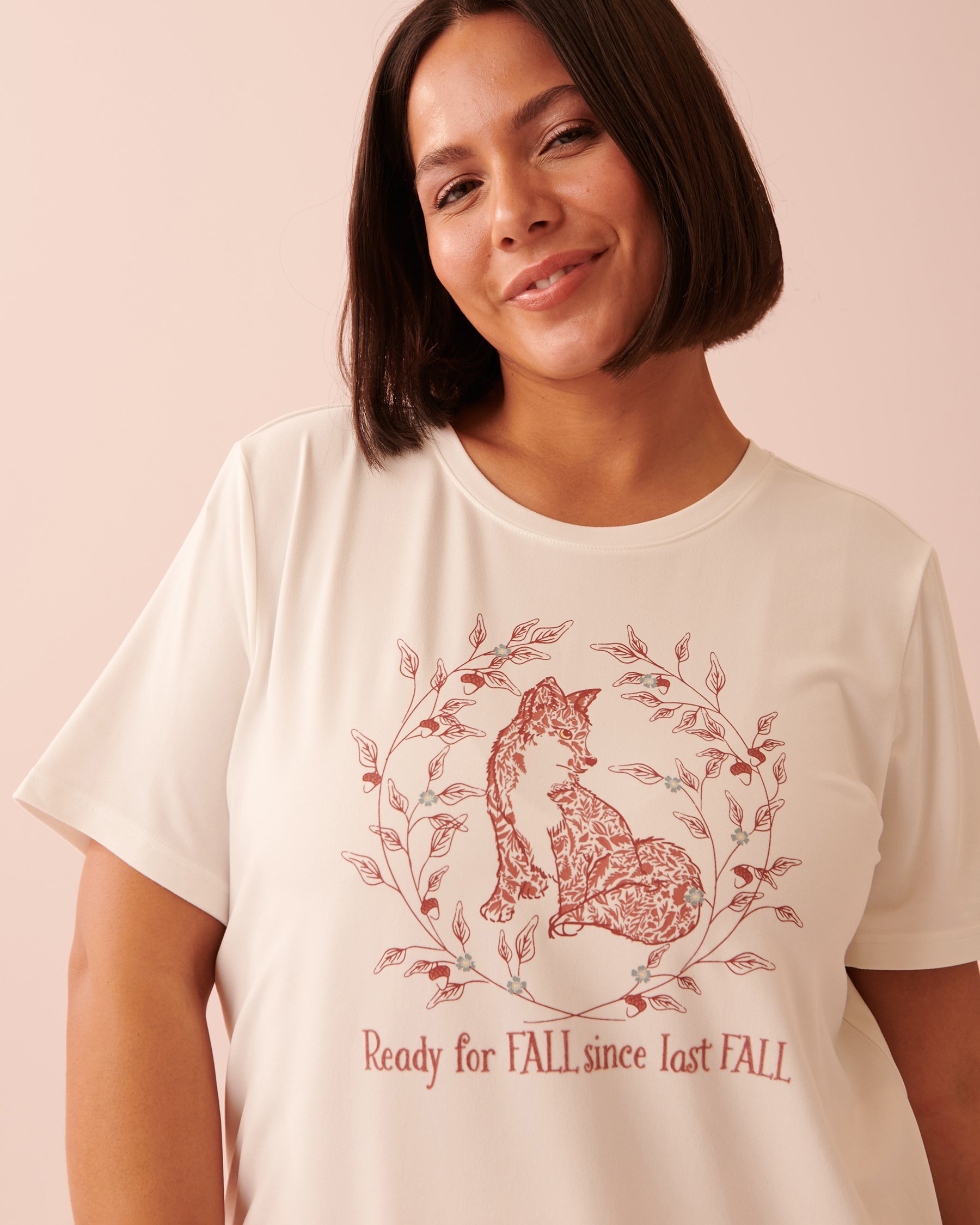 LA VIE EN ROSE Super Soft Crew Neck T-shirt Snow white 40100463 - View3