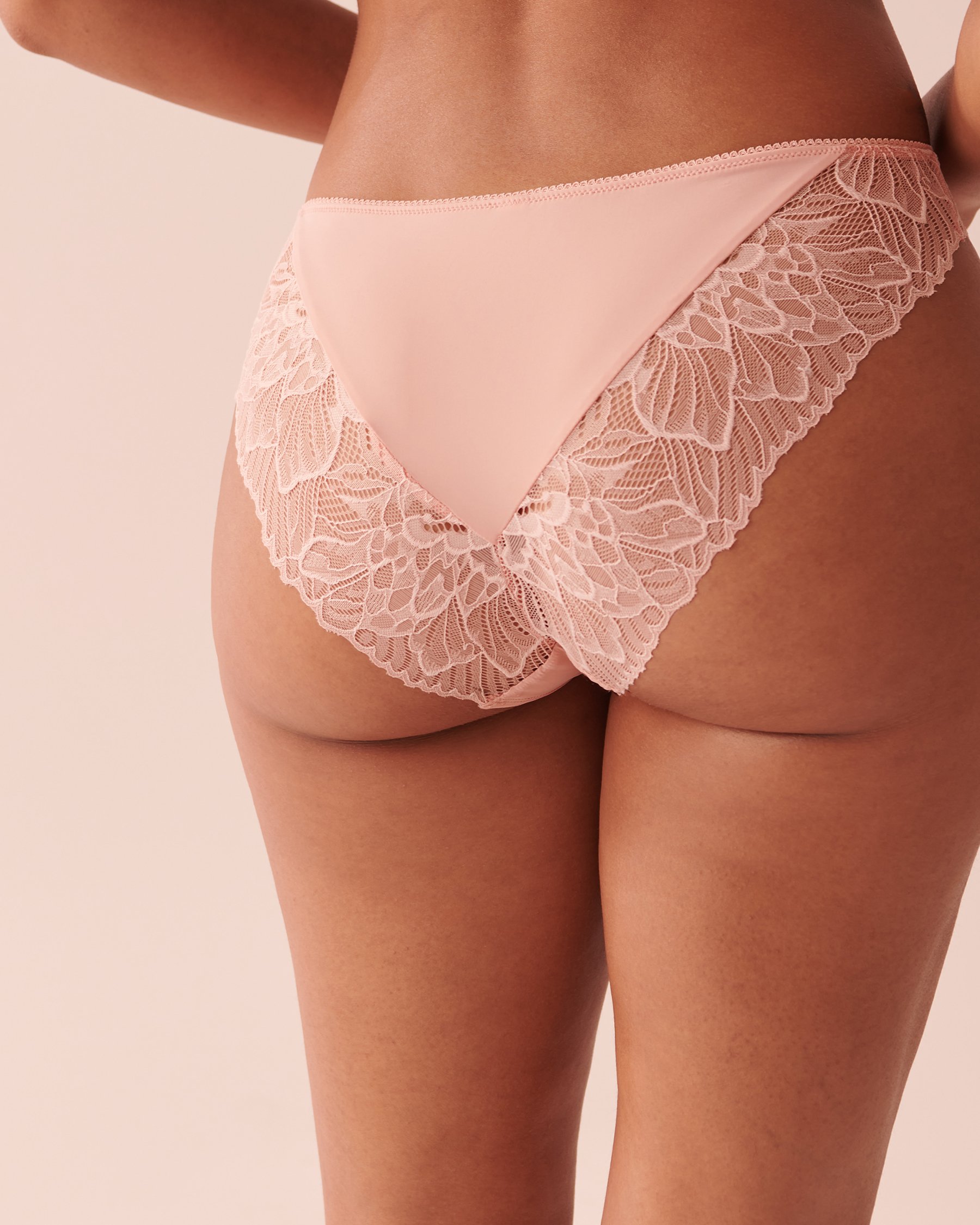 LA VIE EN ROSE Culotte bikini microfibre et dentelle Rose pivoine 20200371 - Voir2