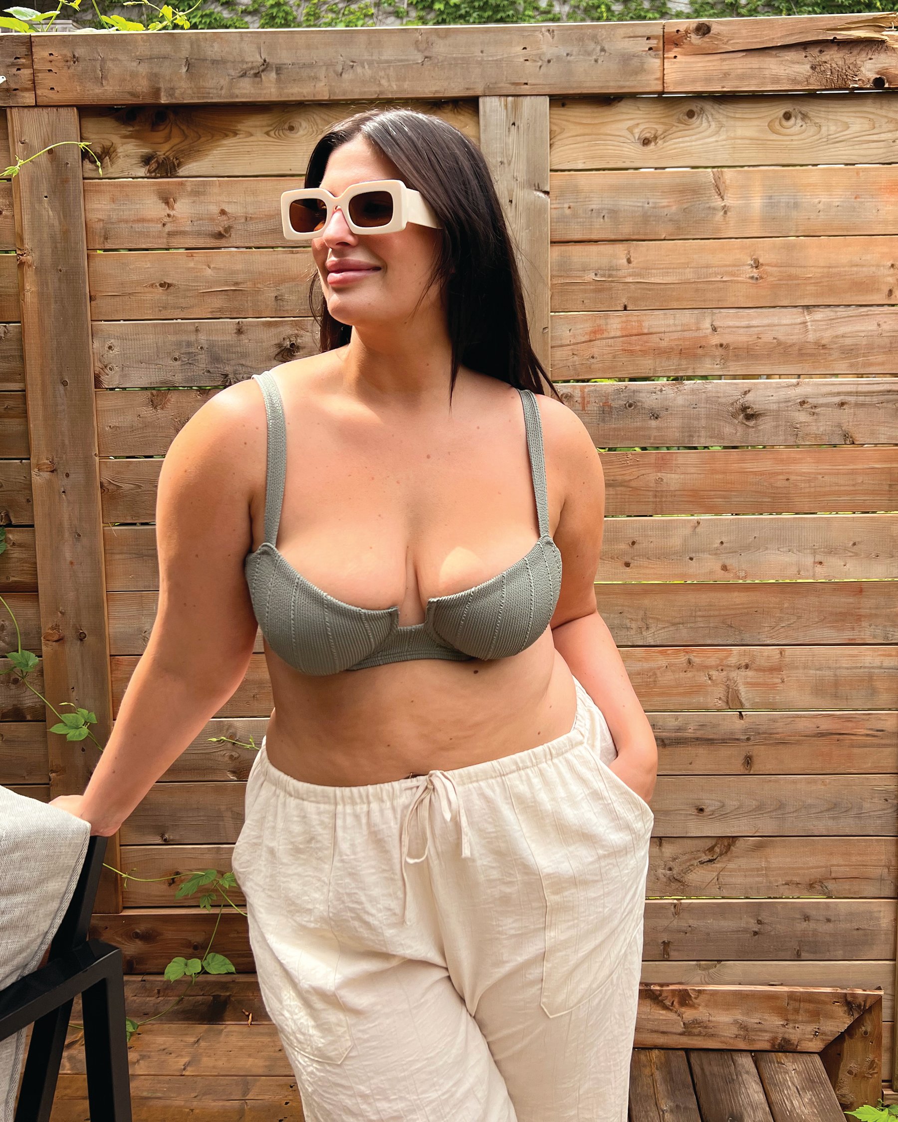 LA VIE EN ROSE AQUA Haut de bikini balconnet TEXTURED Vert agave 70100509 - Voir10