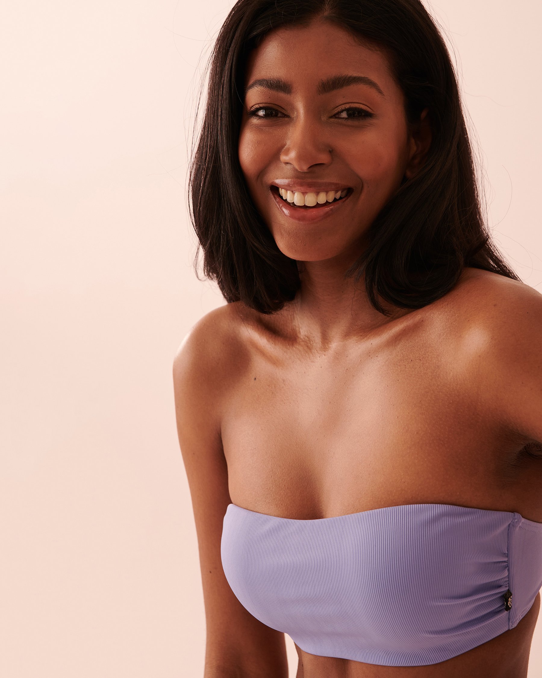 LA VIE EN ROSE AQUA PORTOFINO Bandeau Bikini Top Periwinkle 70100504 - View2