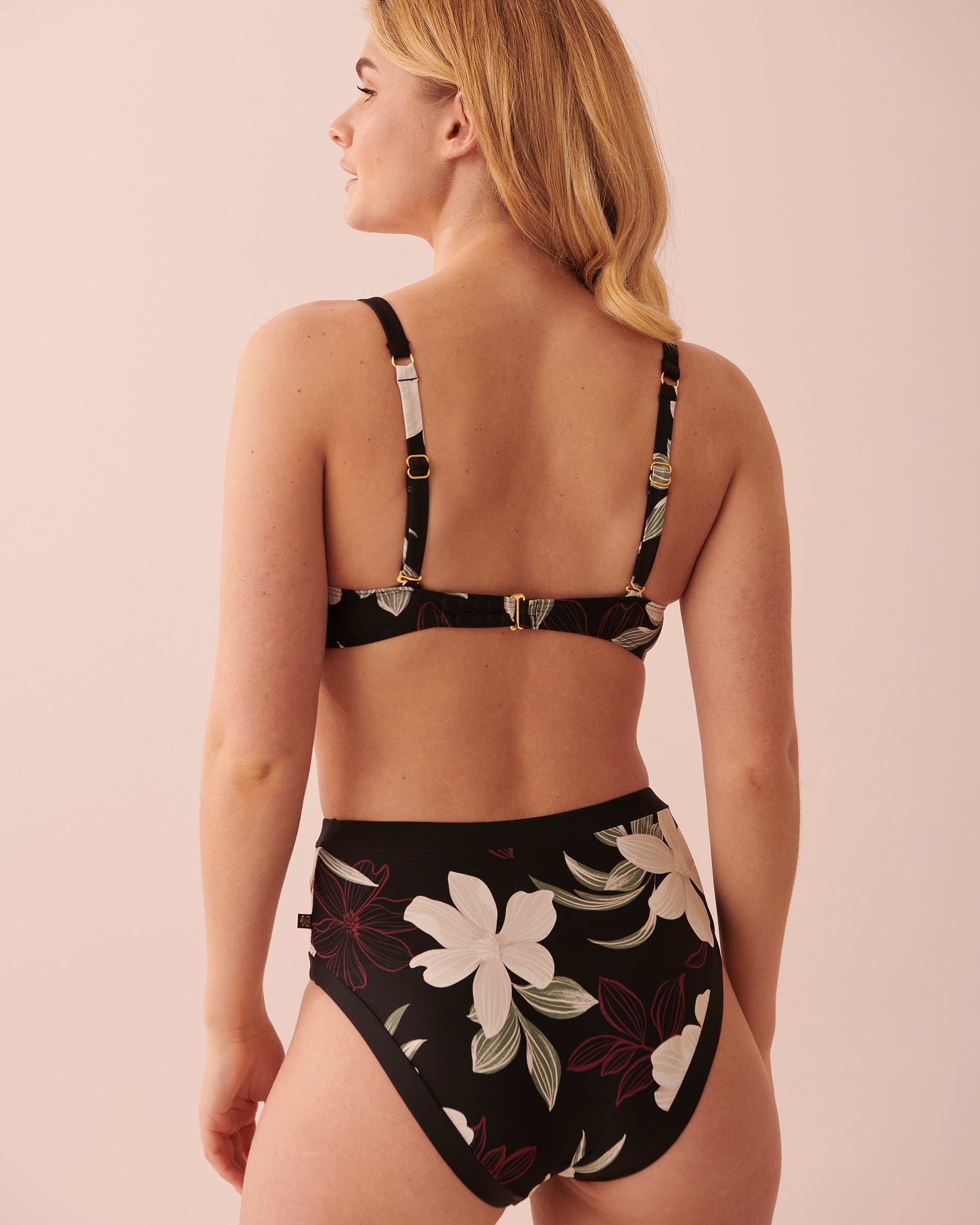 LA VIE EN ROSE AQUA MARBELLA Plunge Bikini Top Mediterranean flowers 70100515 - View4