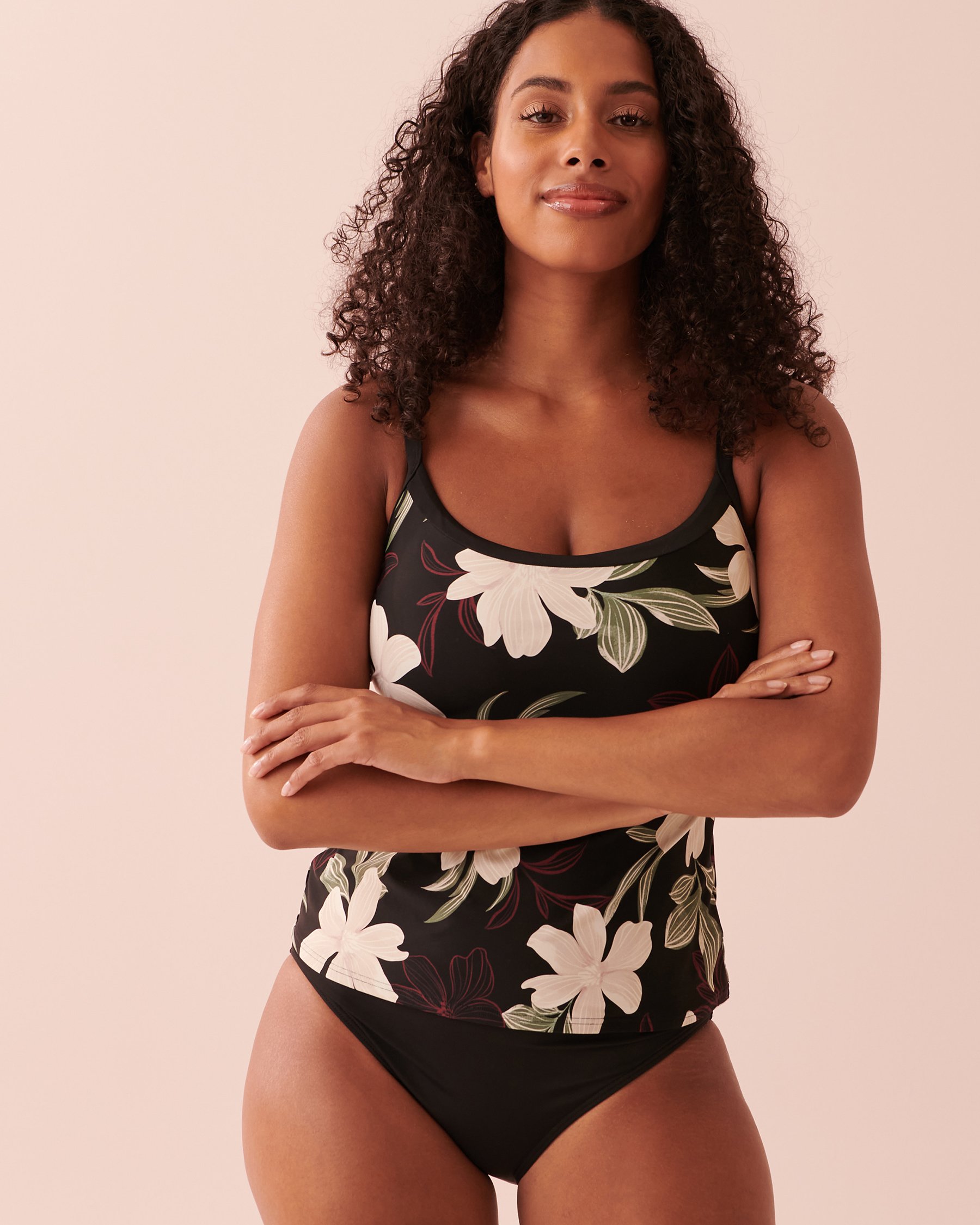 AQUAROSE Haut tankini bonnet D MARBELLA Fleurs méditerranéennes 70200100 - Voir1