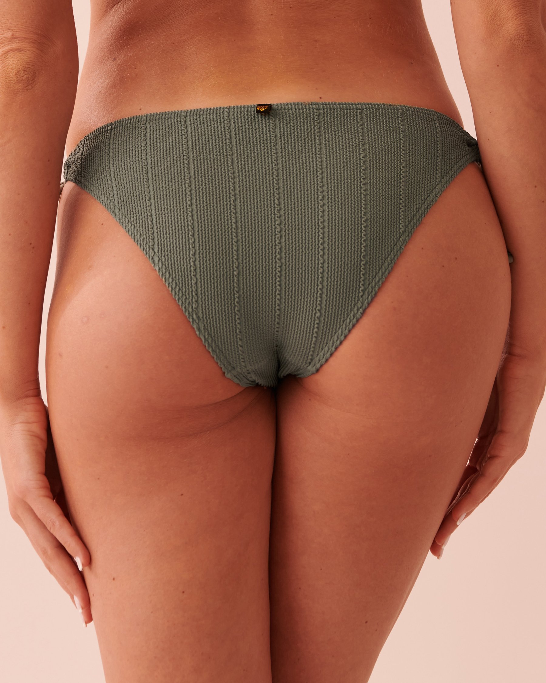 LA VIE EN ROSE AQUA TEXTURED Brazilian Bikini Bottom Agave green 70300475 - View2