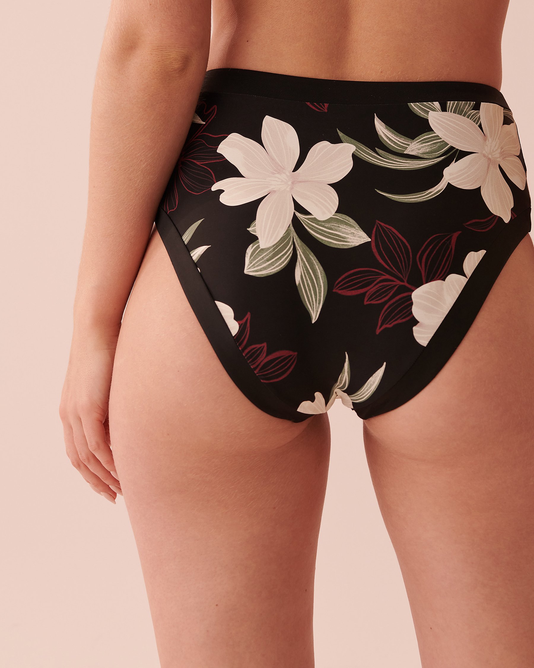 LA VIE EN ROSE AQUA Bas de bikini taille haute MARBELLA Fleurs méditerranéennes 70300480 - Voir2