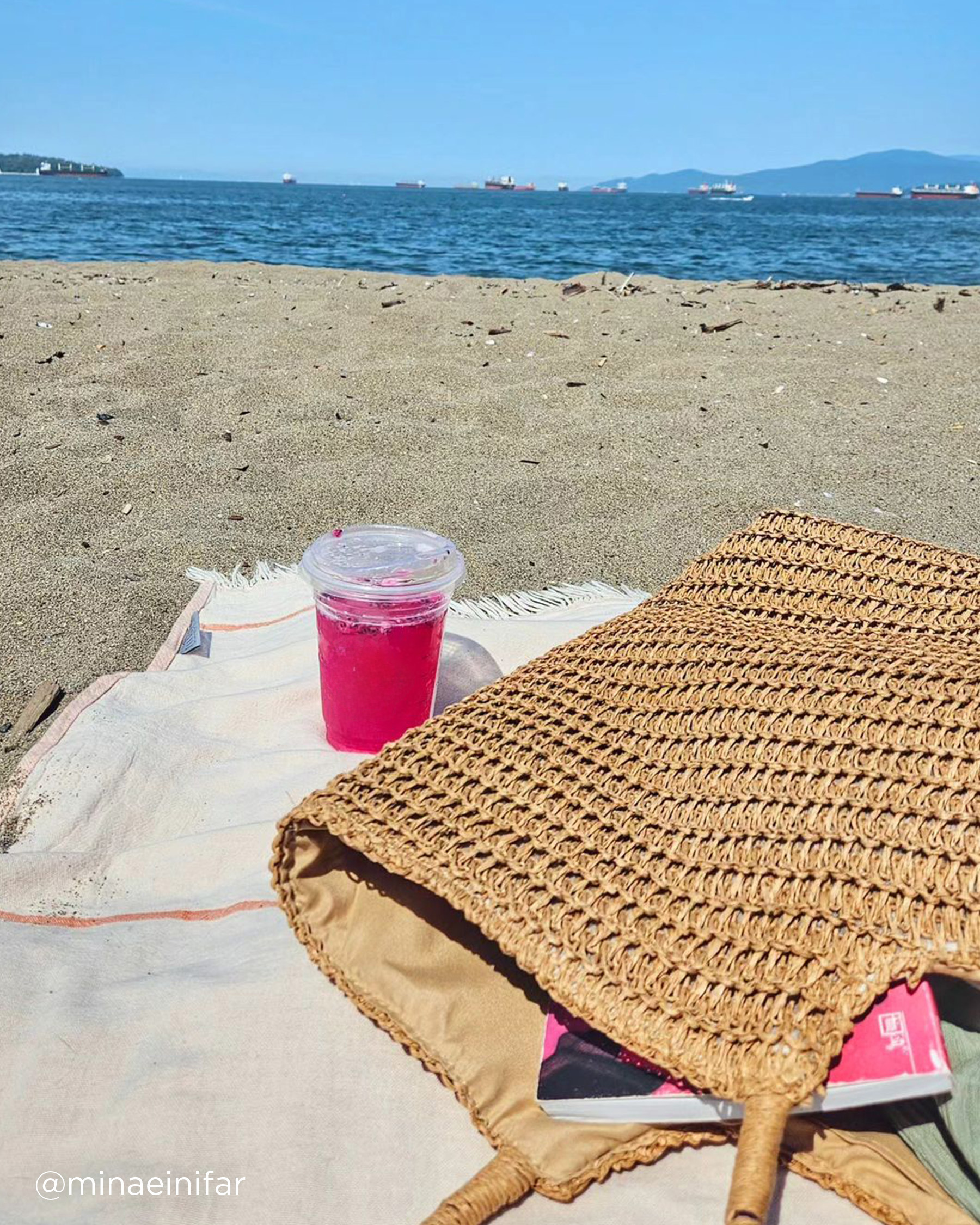 LA VIE EN ROSE AQUA Sac en paille Paille naturelle 80500078 - View5