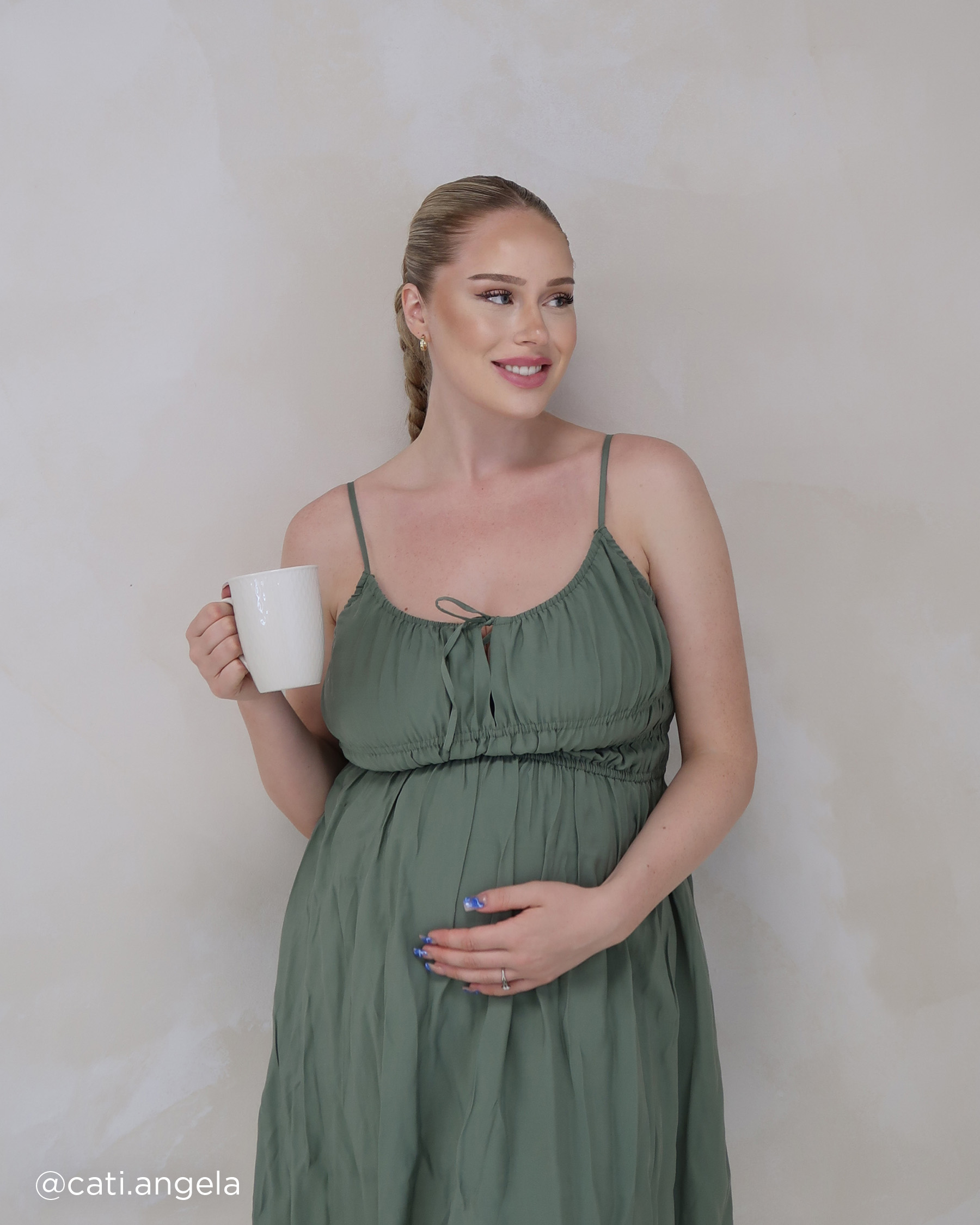 LA VIE EN ROSE Thin Straps Dress Khaki 50400033 - View4